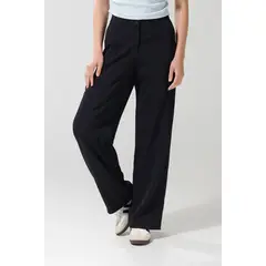 KOAJ - Pantalón azul intenso bota recta con tiro alto y prense Mujer