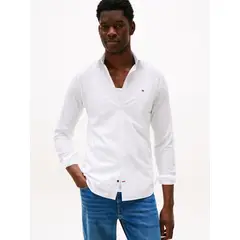 TOMMY HILFIGER - Camisa blanca flex poplin de corte slim