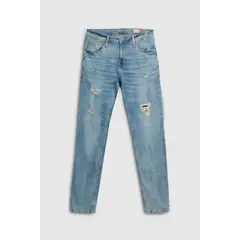 KOAJ - Jean slim azul claro ceñido con tiro bajo y rotos Hombre