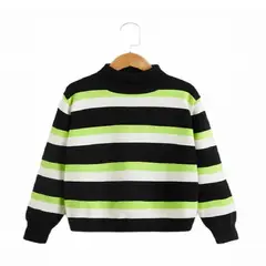 100 - Sueter Infantil De Rayas Color Verde