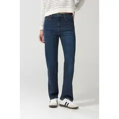 KOAJ - Jean azul oscuro straight leg con bota recta y tiro alt