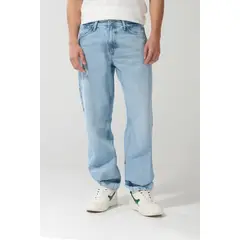 KOAJ - Jean 90´S azul claro con cremallera, bota recta y tiro