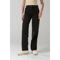 KOAJ - Jean tiro alto 90´S café oscuro con bota recta Mujer