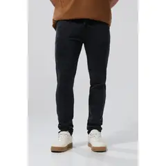 KOAJ - Jean gris oscuro slim tiro bajo ajustado con bolsillos Hombre