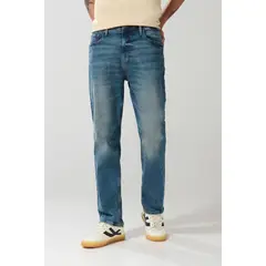 KOAJ - Jean bota recta azul claro straight leg con tiro bajo