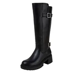 GENERICO - Botas De Moto Auntie Para Mujer Negro Brash 199822