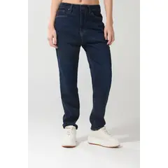 KOAJ - Jean azul intenso tipo mom con bota recta y súper tiro Mujer