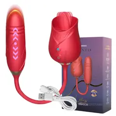 GENERICO - Vibrador Rosa Consolador Punto G Y Clítoris Juguete Sexual