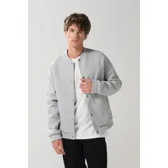 KOAJ - Chaqueta cazadora tipo bomber unicolor con bolsillos Hombre