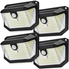 MAXWELL - Lampara Solar Led Exterior Pared Sensor Mov Set X4