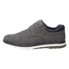 COMFORT PLUS - Zapatos Casuales Fortis Tipo Oxford Para Hombre Gris Oscuro 199344
