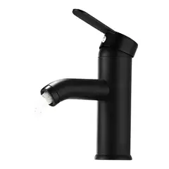 ECOTRADE FILTERS - Grifería Baño Acero Inoxidable Negro Mate Monomando Redondo