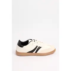 KOAJ - Tenis unicolores casuales con suelas planas y cordones Hombre