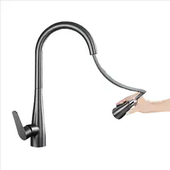 ECOTRADE FILTERS - Grifo Cocina Acero Inoxidable Mate Rociador Extensible 360°