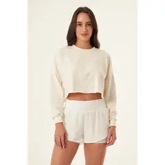 BELIFE - Buzo corto ivory en burda para mujer