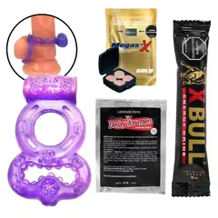 GENERICO - Kit Placer Masculino Retardante + X2 Potenciador + Anillo