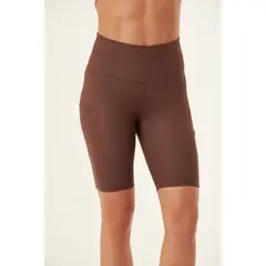 BELIFE - Ciclista largo café tiro alto para mujer