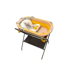 GENERICO - Bañera Plegable De Bebe Soporte Metálico Cojin Termómetropez