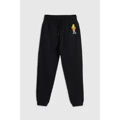 KOAJ - Pantalón negro tipo jogger con arte de Los Simpson
