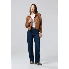 KOAJ - Cazadora en gamuza con cuello trucker Mujer