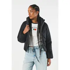 KOAJ - Chaqueta acolchada unicolor con cremallera y cuello alt Mujer