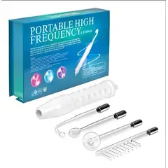 GENERICO - Kit de Alta Frecuencia Facial y Capilar Portátil con Sondas