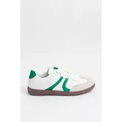 KOAJ - Tenis casuales blancos con contrastes verdes localizado Mujer