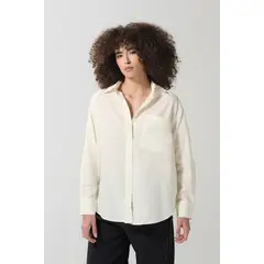 KOAJ - BLUSA UNICOLOR/ALGODON CAMISERA OVERSIZE MANGA LARGA Mujer