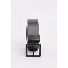 KOAJ - Cinturón café reversible con hebilla metálica cuadrada Hombre