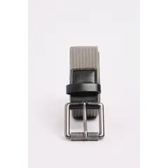 KOAJ - Cinturón tipo reata gris con ojaletes metálicos Hombre