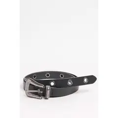 KOAJ - Cinturón femenino en color café oscuro, con taches. Mujer