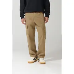 KOAJ - Pantalón cargo en dril unicolor con bota recta y tiro b