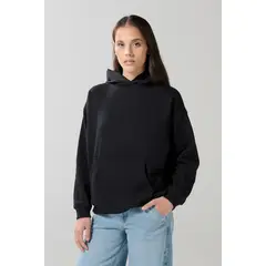 KOAJ - Buzo oversize unicolor con capota y bolsillo delantero Mujer