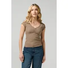 KOAJ - Blusa femenina manga ranglan cuello bandeja Mujer