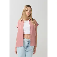 KOAJ - BLUSA CAMISERA HOMBRO RODADO Mujer