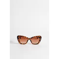 KOAJ - Gafas de sol de marco cat eye, negras y café nacarado Mujer
