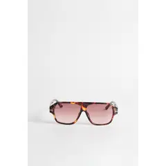 KOAJ - Gafas de sol silueta piloto, color negro y carey. Hombre