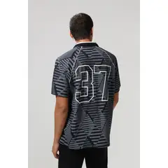 KOAJ - Camiseta cuello polo manga ranglan oversize masculina Hombre