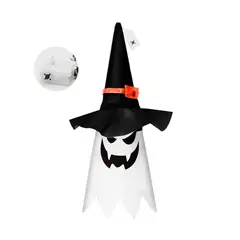GENERICO - Fantasma Iluminado Colgante con Sombrero Halloween 936-4