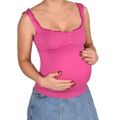RITCHI - Camiseta Materna Cómoda Elástica Perfecta para Todo el Embarazo