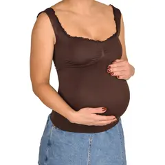 RITCHI - Camiseta Materna Cómoda Elástica Perfecta para Todo el Embarazo