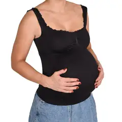 RITCHI - Camiseta Materna Cómoda Elástica Perfecta para Todo el Embarazo