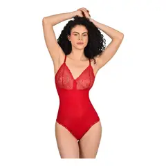 RITCHI - Body Faja con Tiras de Encaje Cómodo Versátil