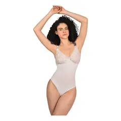 RITCHI - Faja Panty Control Abdomen con Diseño en Busto y Encaje Floral