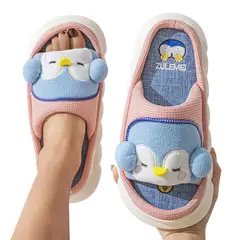 GENERICO - Pantuflas Sandalias de lino y algodón diseños animados antideslizantes