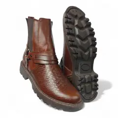 CALZADO CON ALTURA MONSERRATE - Botas en CUERO para hombre marca Monserrate Ref Herradura color Miel
