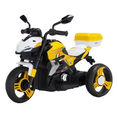 JUGANDO Y EDUCANDO - Moto Eléctrica Aventura 6v Sonidos Y Luces amarillo Niños