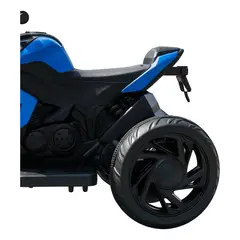 JUGANDO Y EDUCANDO - Moto Eléctrica Policía 6v Sonidos Y Luces azul para Niños