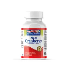HEALTHY AMERICA - SUPLEMENTO CRANBERRY + VITAMINA C/ MEGA CRANBERRY X 60 SOFTGELS