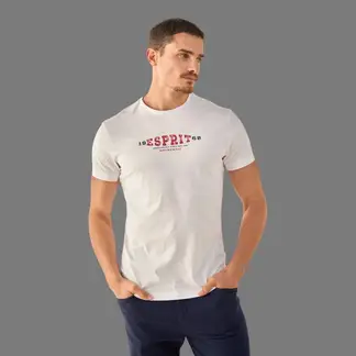 ESPRIT - Camiseta de Hombre con Logo Vintage Heritage Estampado